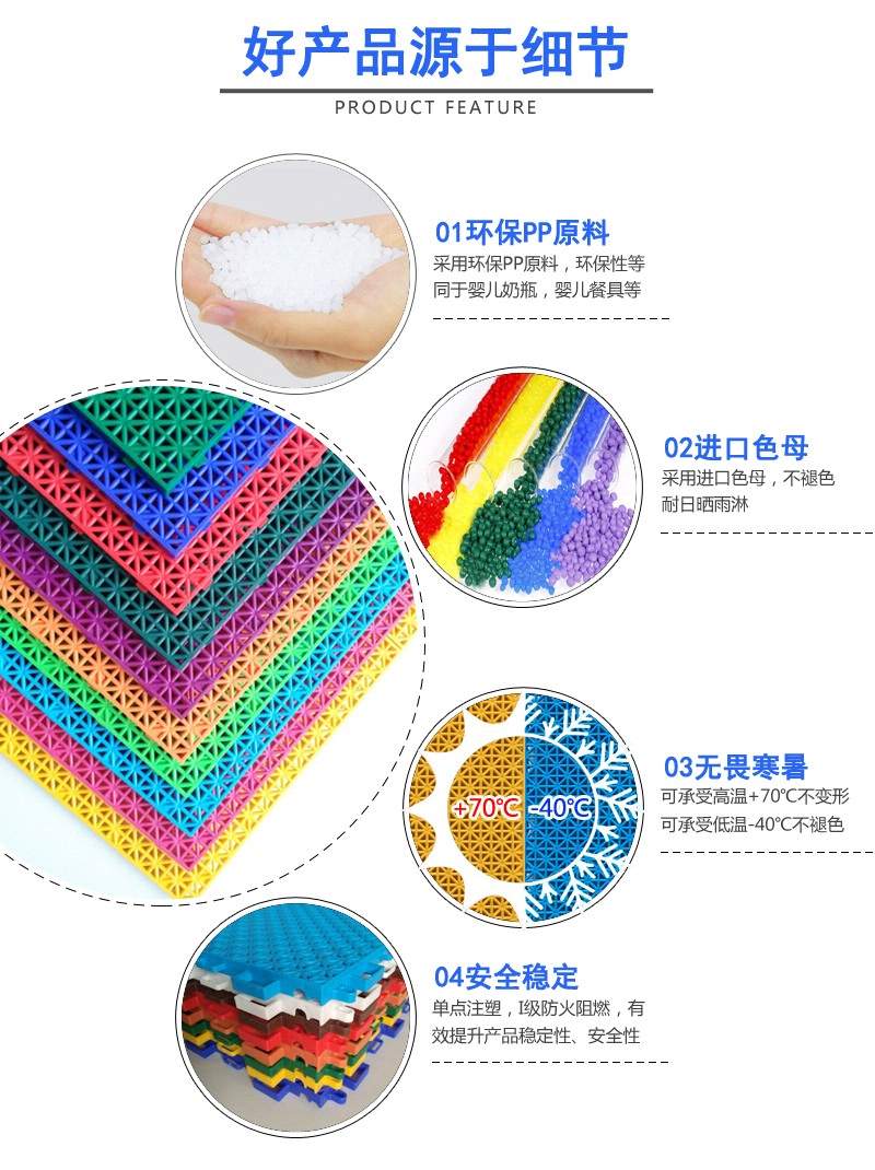 懸浮拼裝地板細節