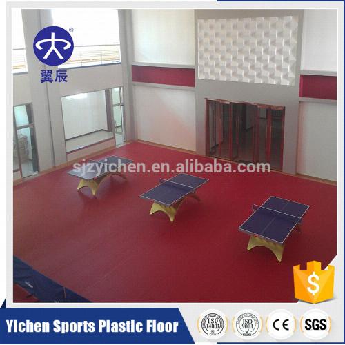 乒乓球館PVC運動地板，室內乒乓球PVC塑膠地板